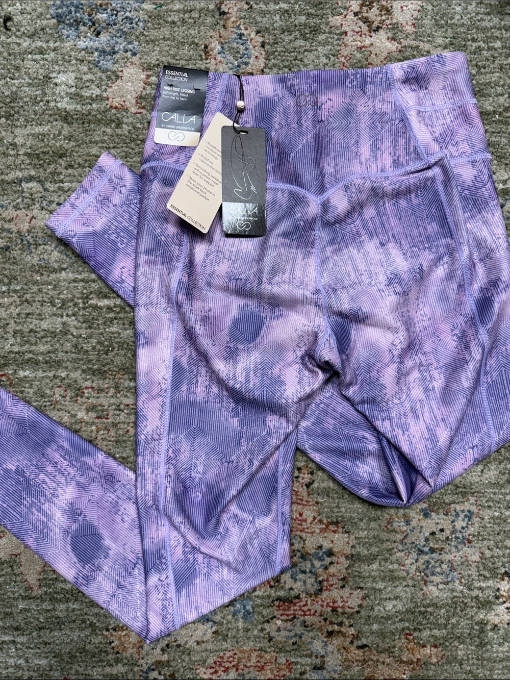 CALIA by Carrie Underwood Purple Patterned High-Rise Leggings